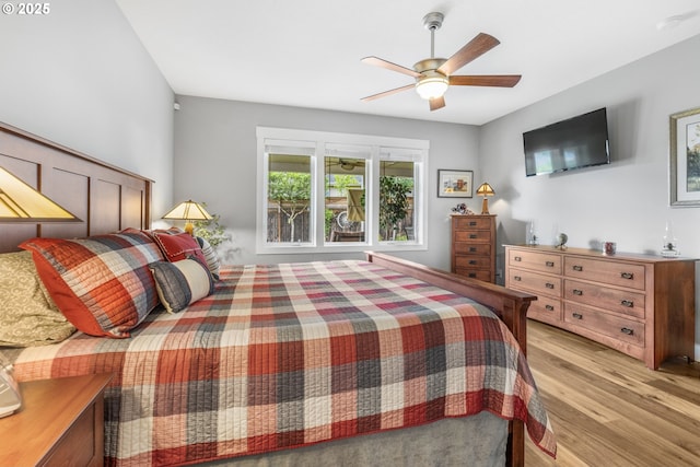 3461 Sterling Woods Dr, Eugene, OR 97408 - bedroom featuring light wood-style floors and a ceiling fan