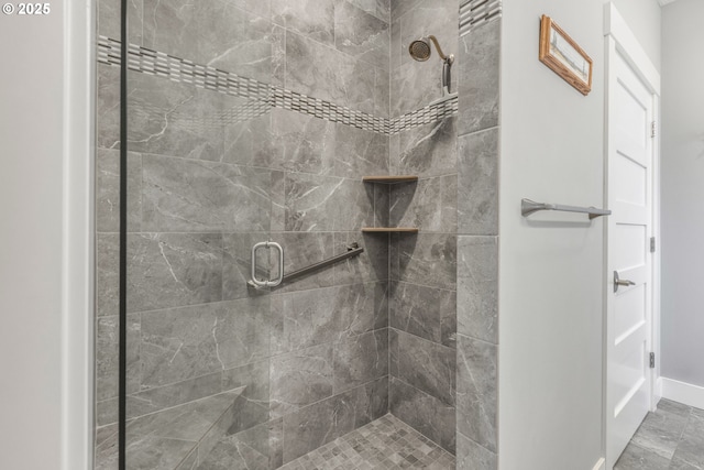 3461 Sterling Woods Dr, Eugene, OR 97408 - bathroom featuring a shower stall and baseboards