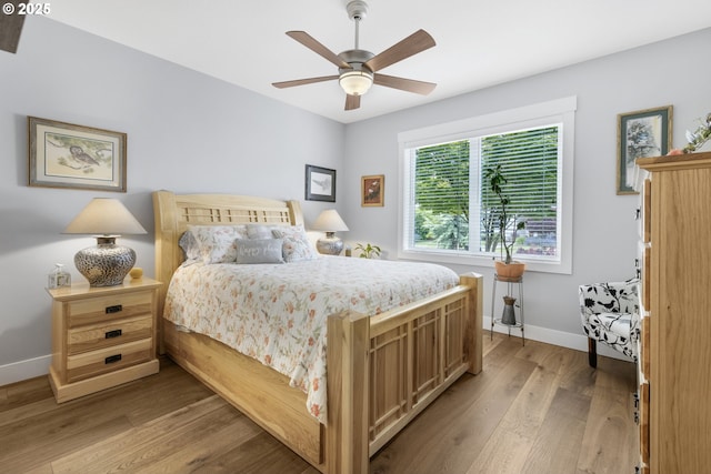 3461 Sterling Woods Dr, Eugene, OR 97408 - bedroom featuring light wood-type flooring and ceiling fan