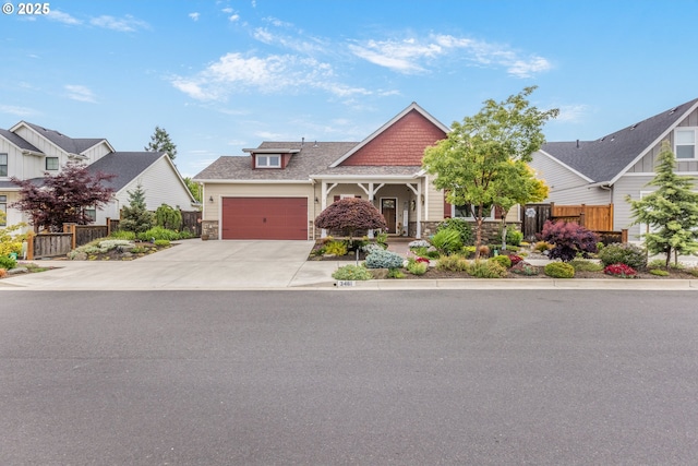 3461 Sterling Woods Dr, Eugene, OR 97408 - craftsman inspired home with stone siding, concrete driveway, and a garage