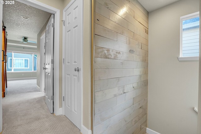 1133 SE Tamango St, Hillsboro, OR 97123 - hallway featuring carpet flooring, baseboards, and a textured ceiling