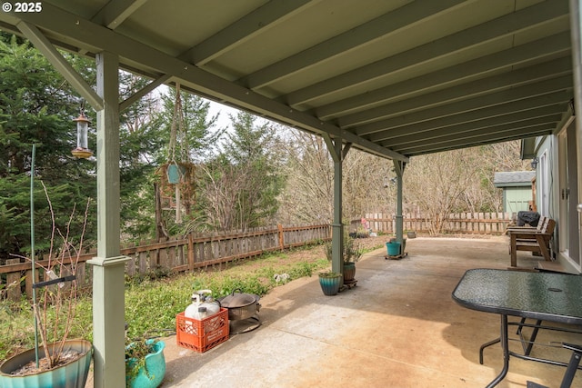 view of patio / terrace with a fenced backyard