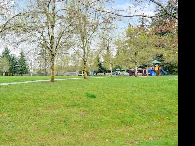 view of yard with playground community
