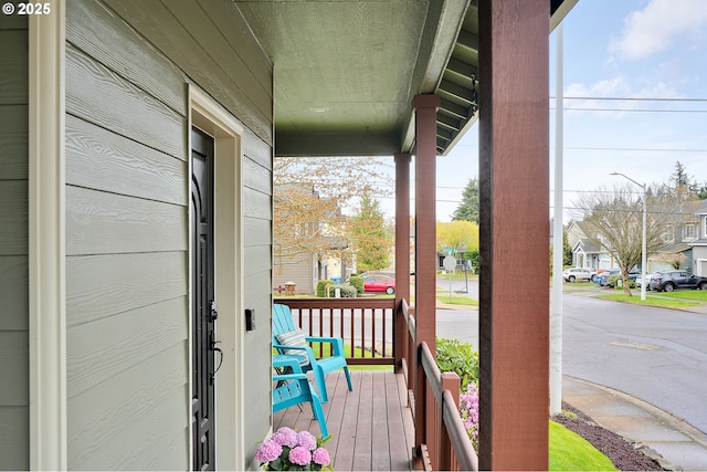 doorway with a residential view
