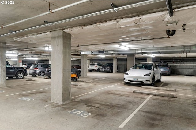 view of parking garage