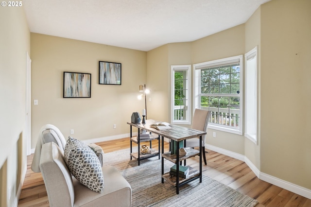15745 SE Bybee Dr, Portland, OR 97236 - office area with baseboards and wood finished floors