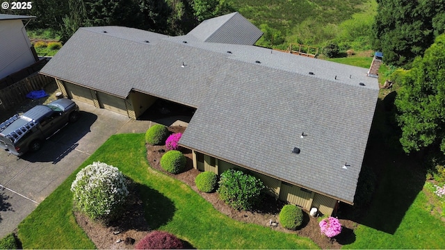 view from above of property