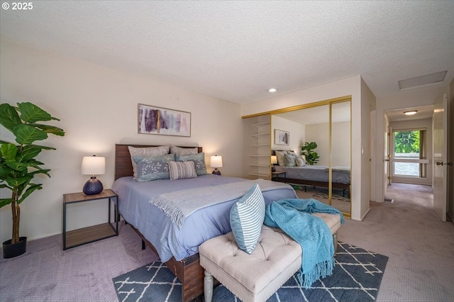 12960 SW 5th St, Beaverton, OR 97005 - carpeted bedroom featuring a textured ceiling, a closet, and attic access