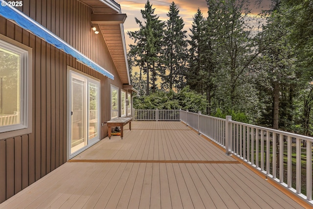 20681 S Wisteria Rd, West Linn, OR 97068 - view of deck at dusk