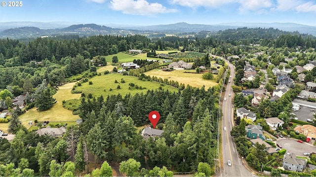 20681 S Wisteria Rd, West Linn, OR 97068 - bird's eye view of a mountain backdrop and a heavily wooded area