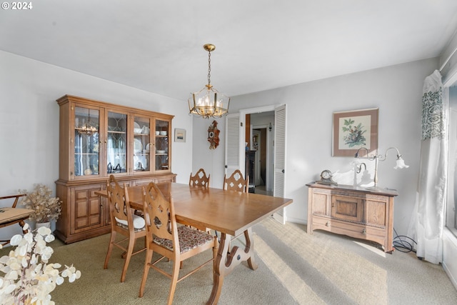 6455 SW Scholls Ferry Rd, Portland, OR 97223 - dining area featuring a chandelier and light carpet