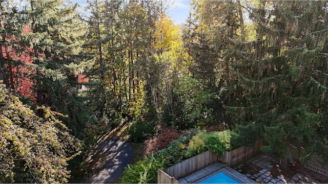 6455 SW Scholls Ferry Rd, Portland, OR 97223 - view of swimming pool with a view of trees and a patio area
