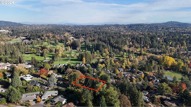 6455 SW Scholls Ferry Rd, Portland, OR 97223 - aerial overview of property's location featuring property parcel outlined and nearby suburban area