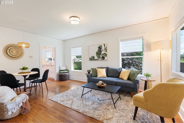 9935 N Lombard St, Portland, OR 97203 - living area with wood finished floors and baseboards