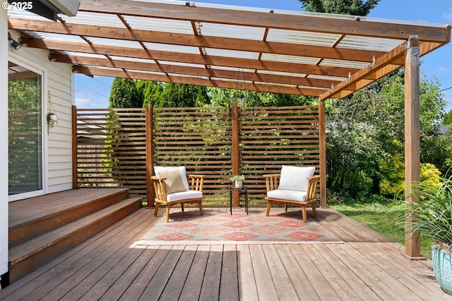 9935 N Lombard St, Portland, OR 97203 - wooden deck with a pergola