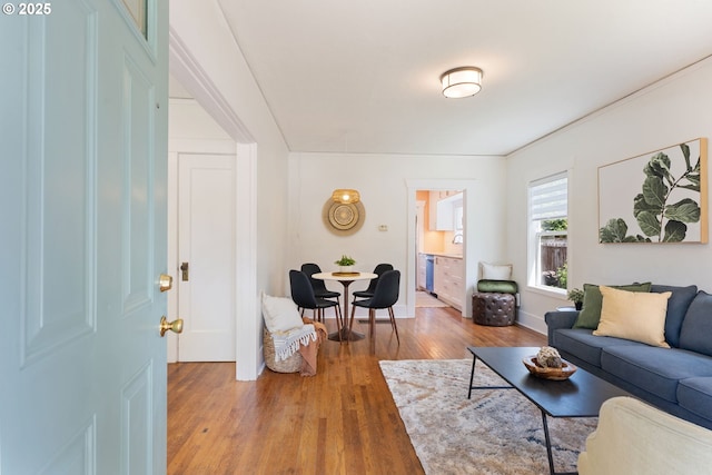 9935 N Lombard St, Portland, OR 97203 - living room with wood finished floors and baseboards