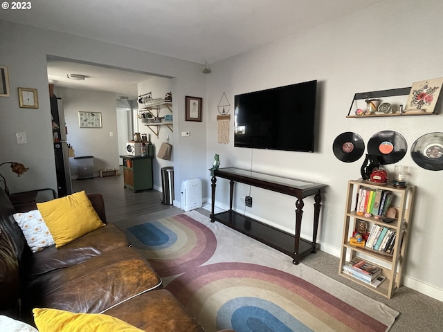 view of carpeted living room