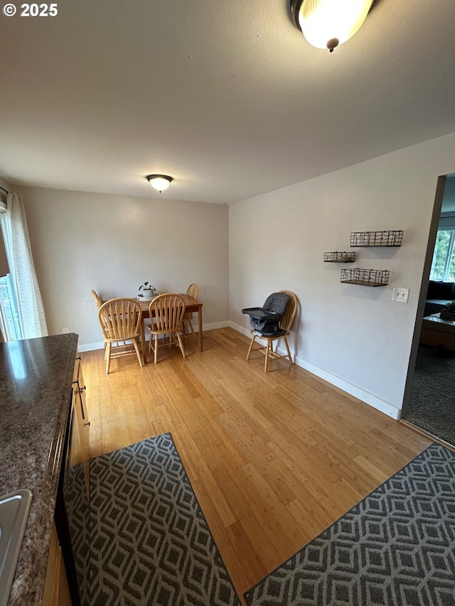 living area featuring sink and wood-type flooring