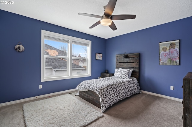 28575 SW Sandalwood Dr, Wilsonville, OR 97070 - bedroom featuring carpet flooring, baseboards, and a ceiling fan
