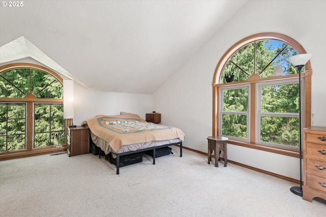 18194 Shady Hollow Way W, Linn, OR 97068 - carpeted bedroom with vaulted ceiling and baseboards