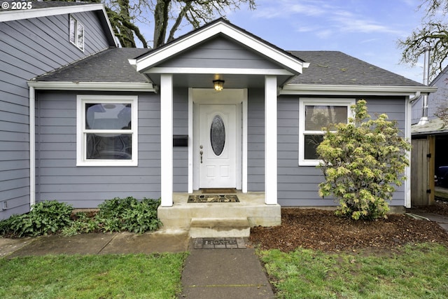 1262 Kalmia St, Junction City, OR 97448 - doorway to property with roof with shingles