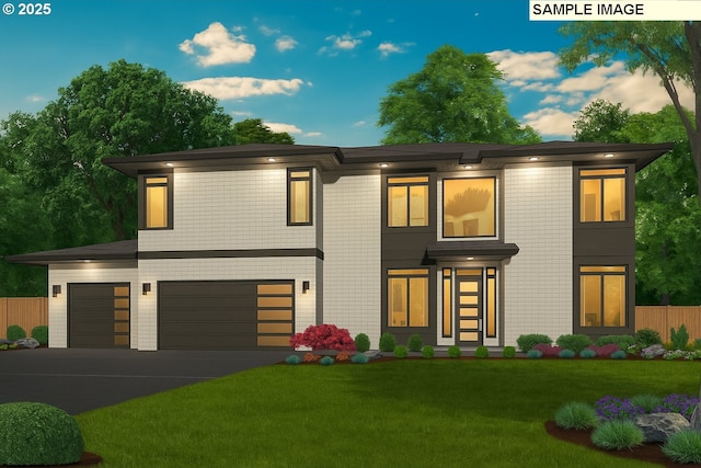 23157 SW Curry Ridge Dr, Sherwood, OR 97140 - contemporary house with an attached garage and concrete driveway