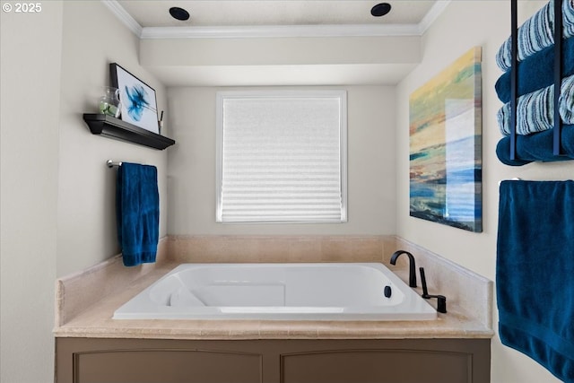 1498 Cathlamet Ct, Salem, OR 97304 - full bath with crown molding and a bath