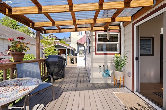719 6th St, Astoria, OR 97103 - wooden terrace featuring area for grilling and outdoor dining area