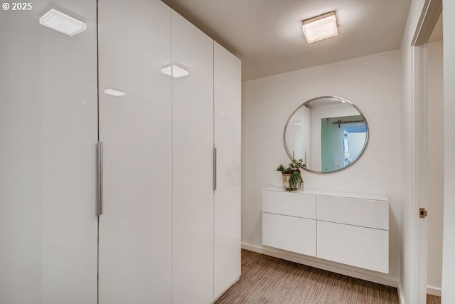 hallway with baseboards