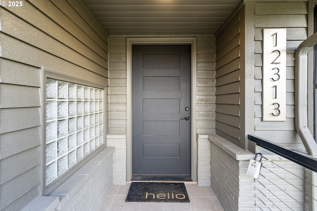 view of doorway to property