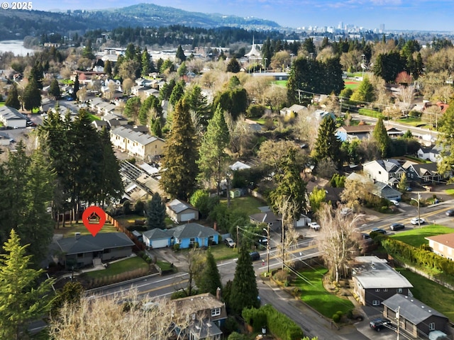 bird's eye view featuring a residential view