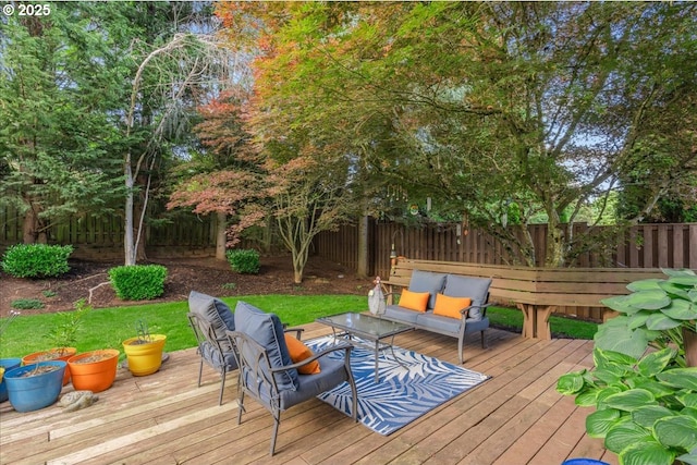 980 SW 7th St, Dundee, OR 97115 - deck with a fenced backyard and an outdoor living space
