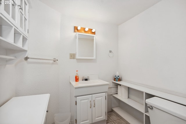 half bath with toilet and vanity