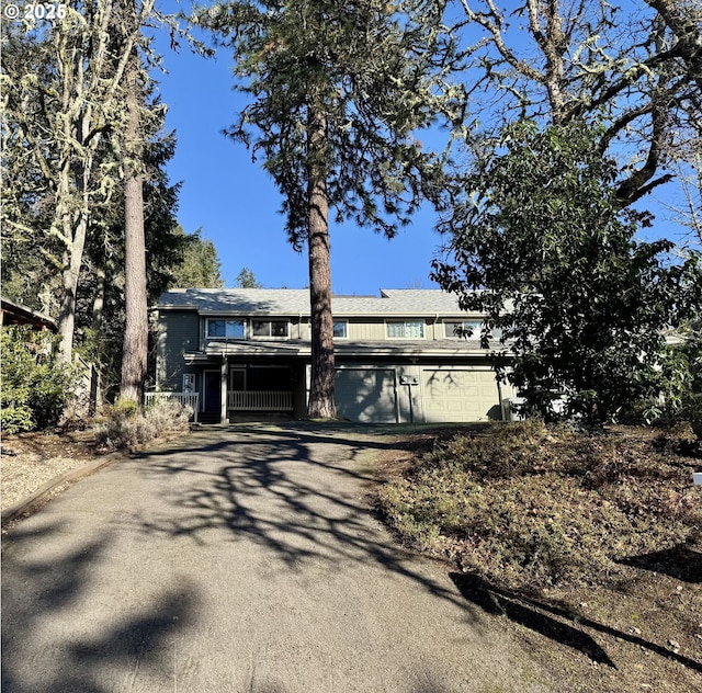 view of front facade with a garage