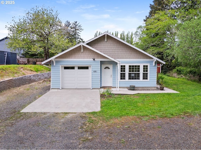 681 SW Birch Ave, Warrenton, OR 97146 - craftsman inspired home featuring a garage, a front lawn, and driveway