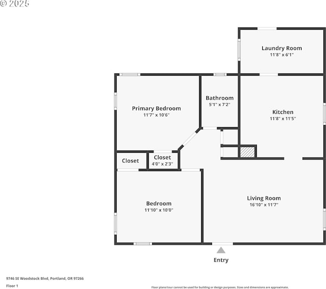 9746 SE Woodstock Blvd, Portland, OR 97266 - floor plan / room layout