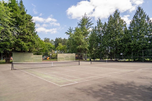 view of tennis court