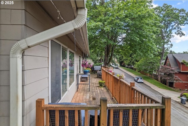 view of wooden deck