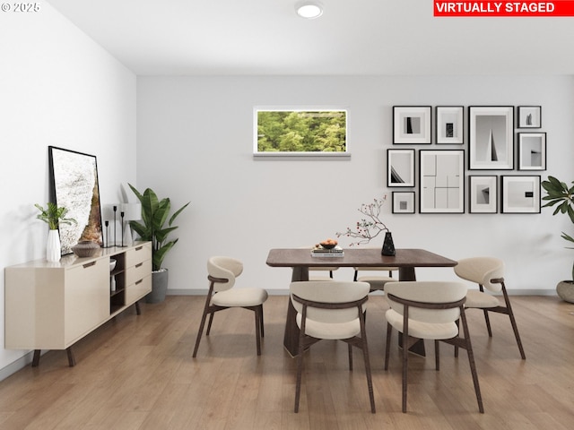 247 NW 29th Way, Battle Ground, WA 98604 - dining space with light wood-style flooring, baseboards, and recessed lighting