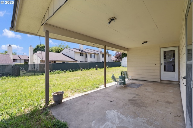 15605 SE 5th St, Vancouver, WA 98684 - view of patio / terrace with a residential view and a storage unit