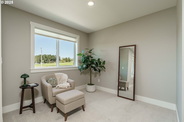 4027 SW Myrtle Aly Unit 7, Gresham, OR 97030 - living area with light carpet, baseboards, and recessed lighting