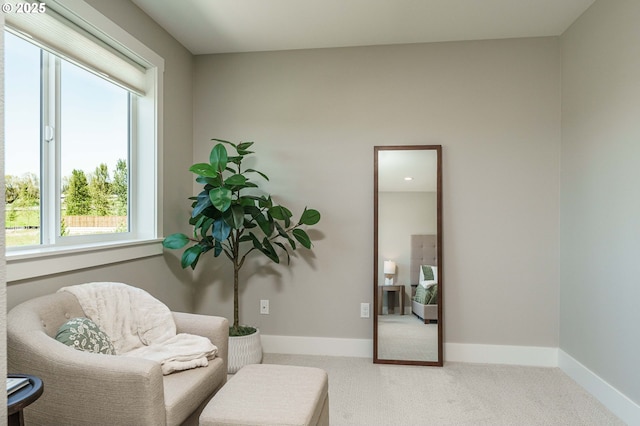 4027 SW Myrtle Aly Unit 7, Gresham, OR 97030 - sitting room featuring carpet, a wealth of natural light, and baseboards