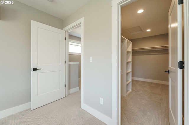 4027 SW Myrtle Aly Unit 7, Gresham, OR 97030 - walk in closet with attic access and carpet flooring