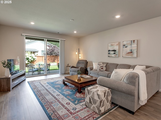 472 SW 16th Ave, Canby, OR 97013 - living area with wood finished floors and recessed lighting