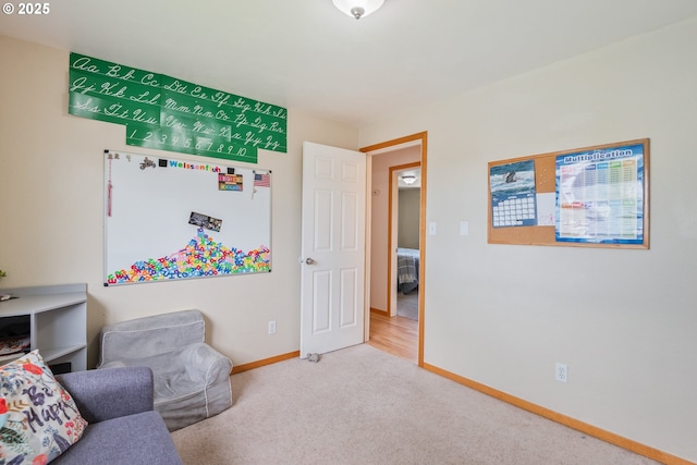 220 Plomondon Rd, Toledo, WA 98591 - sitting room featuring baseboards and carpet