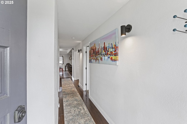 2064 Tualatin St, Saint Helens, OR 97051 - hall featuring dark wood-style floors and baseboards