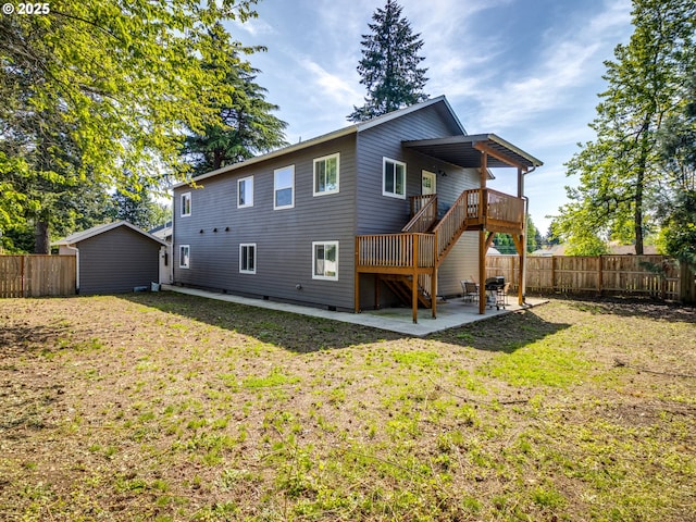 15807 SE Rainier Ave, Clackamas, OR 97015 - rear view of house featuring a patio area and stairway