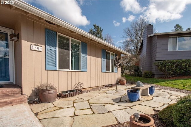 view of home's exterior featuring a patio area