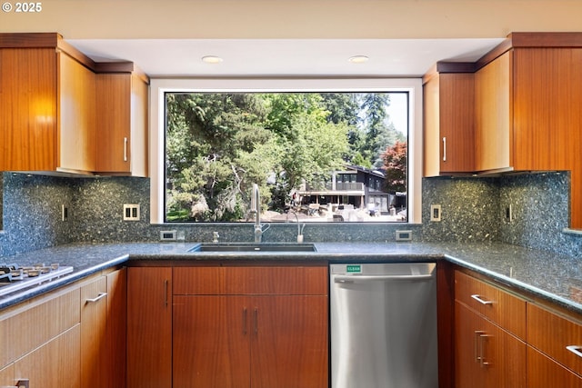 17810 Sarah Hill Ln, Lake Oswego, OR 97035 - kitchen featuring stainless steel appliances, tasteful backsplash, and healthy amount of natural light
