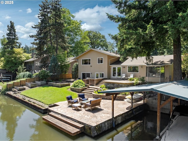 17810 Sarah Hill Ln, Lake Oswego, OR 97035 - dock with a patio area and a water view